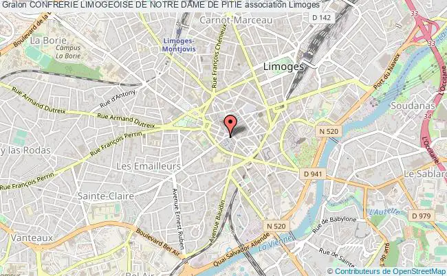 plan association Confrerie Limogeoise De Notre Dame De Pitie Limoges