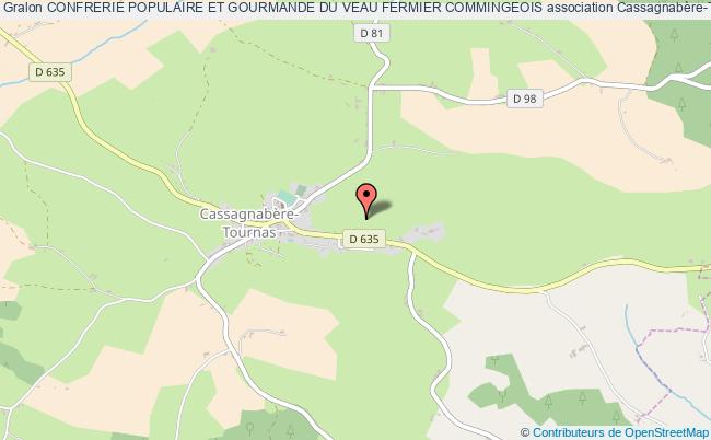plan association Confrerie Populaire Et Gourmande Du Veau Fermier Commingeois Cassagnabère-Tournas