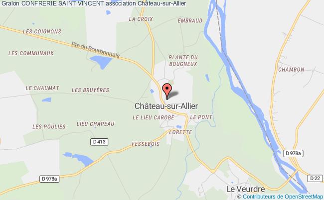 plan association Confrerie Saint Vincent Château-sur-Allier