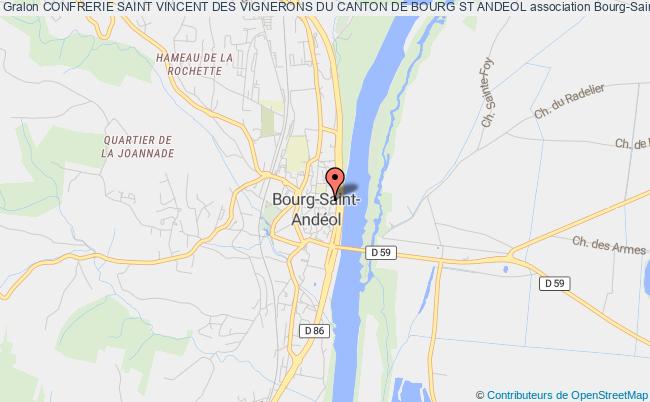plan association Confrerie Saint Vincent Des Vignerons Du Canton De Bourg St Andeol Bourg-Saint-Andéol
