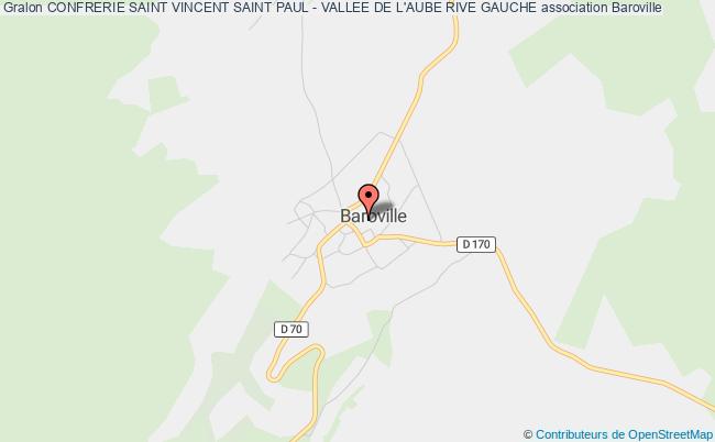 plan association Confrerie Saint Vincent Saint Paul - Vallee De L'aube Rive Gauche Baroville