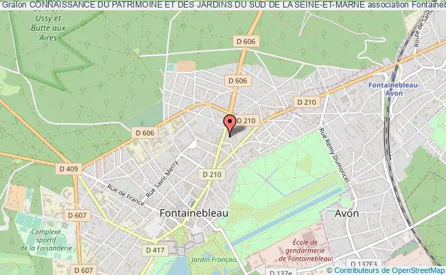 plan association Connaissance Du Patrimoine Et Des Jardins Du Sud De La Seine-et-marne Fontainebleau