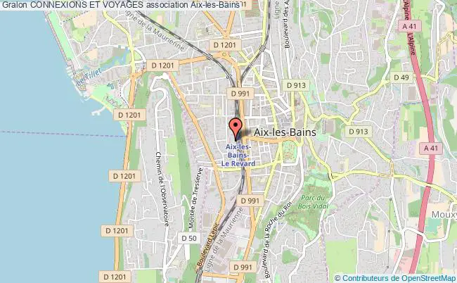 plan association Connexions Et Voyages Aix-les-Bains