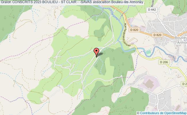 plan association Conscrits 2023 Boulieu - St Clair - -savas 