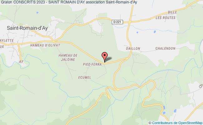 plan association Conscrits 2023 - Saint Romain D'ay 