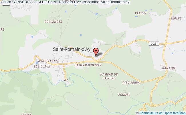 plan association Conscrits 2024 De Saint Romain D'ay Saint-Romain-d'Ay