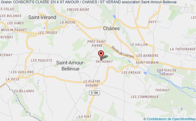 plan association Conscrits Classe En 4 St Amour / Chanes / St VÉrand Saint-Amour-Bellevue