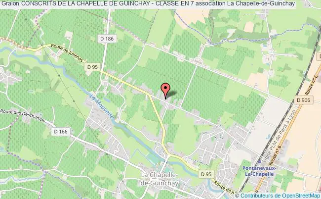 plan association Conscrits De La Chapelle De Guinchay - Classe En 7 La    Chapelle-de-Guinchay