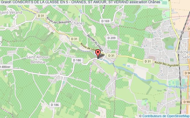 plan association Conscrits De La Classe En 5 - Chanes, St Amour, St Verand Chânes