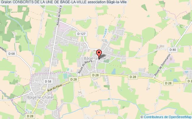 plan association Conscrits De La Une De BÂge-la-ville Bâgé-la-Ville