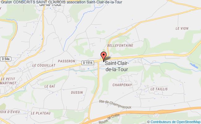 plan association Conscrits Saint Clairois Saint-Clair-de-la-Tour