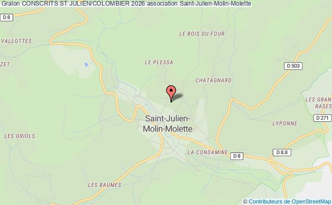 plan association Conscrits St Julien/colombier 2026 Saint-Julien-Molin-Molette