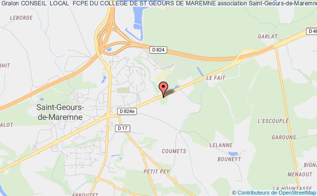 plan association Conseil  Local  Fcpe Du CollÈge De St Geours De Maremne Saint-Geours-de-Maremne