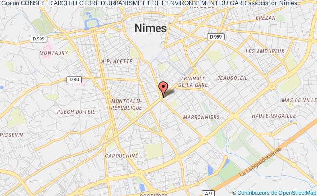 plan association Conseil D'architecture D'urbanisme Et De L'environnement Du Gard Nîmes