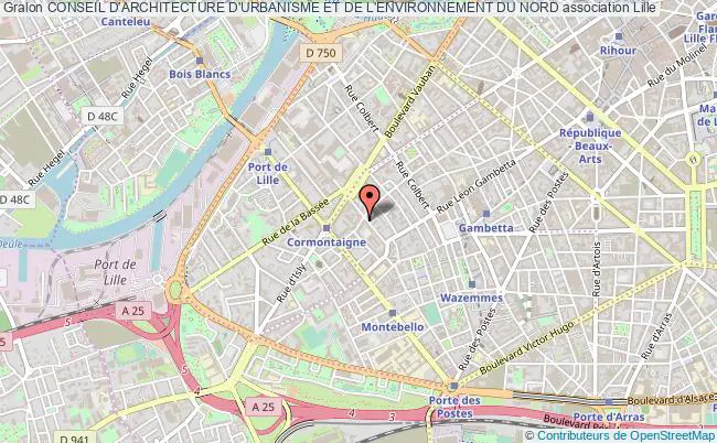 plan association Conseil D'architecture D'urbanisme Et De L'environnement Du Nord Lille