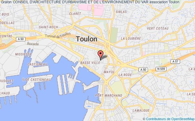 plan association Conseil D'architecture D'urbanisme Et De L'environnement Du Var Toulon