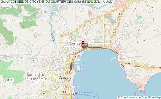 plan association Conseil De Citoyens Du Quartier Des Cannes Ajaccio