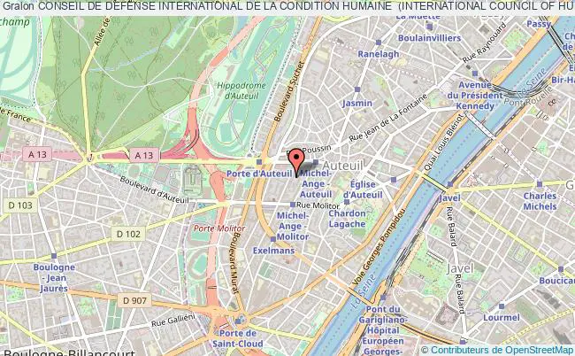 plan association Conseil De Defense International De La Condition Humaine  (international Council Of Human Condition Defense) PARIS
