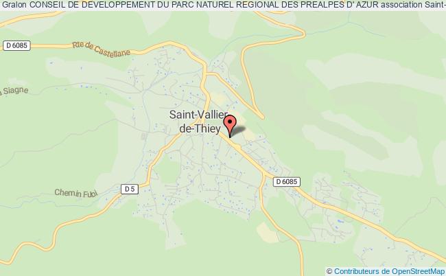plan association Conseil De Developpement Du Parc Naturel Regional Des Prealpes D' Azur Saint-Vallier-de-Thiey