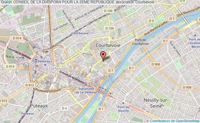 plan association Conseil De La Diaspora Pour La 2eme Republique Courbevoie