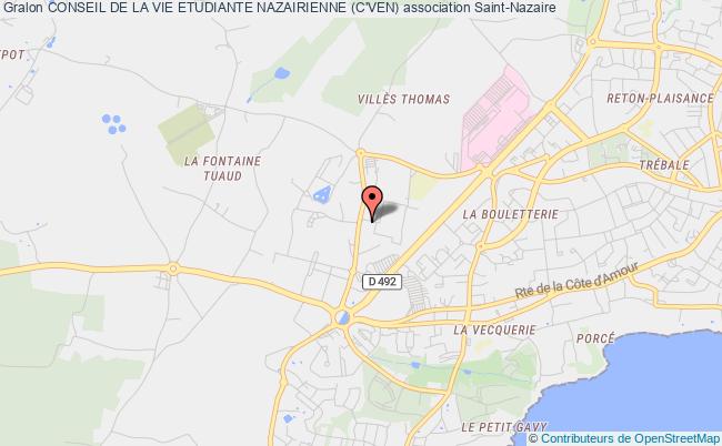 plan association Conseil De La Vie Etudiante Nazairienne (c'ven) Saint-Nazaire