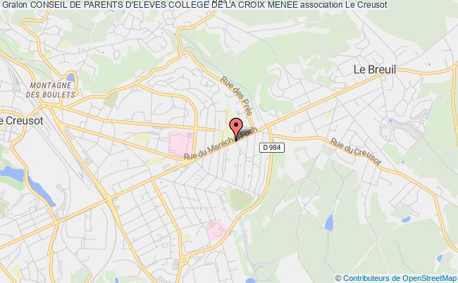 plan association Conseil De Parents D'eleves College De La Croix Menee Le    Creusot