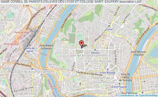 plan association Conseil De Parents D'eleves Des Lycee Et College Saint- Exupery Lyon