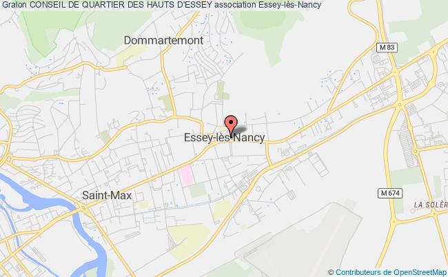 plan association Conseil De Quartier Des Hauts D'essey Essey-lès-Nancy