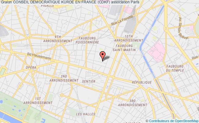 plan association Conseil Democratique Kurde En France (cdkf) Paris