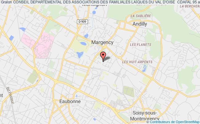 plan association Conseil Departemental Des Associations Des Familiales LaÏques Du Val D'oise  Cdafal 95 Margency