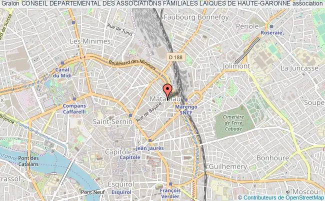 plan association Conseil Departemental Des Associations Familiales Laiques De Haute-garonne Toulouse