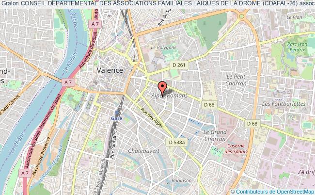 plan association Conseil Departemental Des Associations Familiales Laiques De La Drome (cdafal-26) Valence
