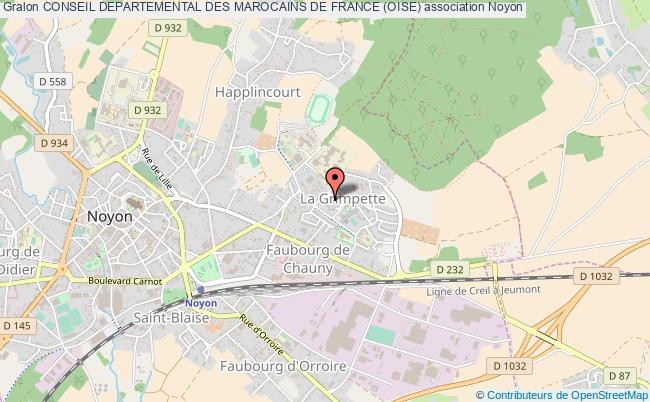 plan association Conseil Departemental Des Marocains De France (oise) Noyon