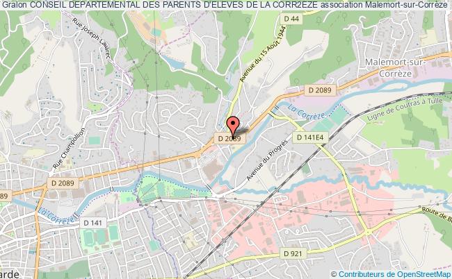 plan association Conseil Departemental Des Parents D'eleves De La Corr2eze Malemort-sur-Corrèze
