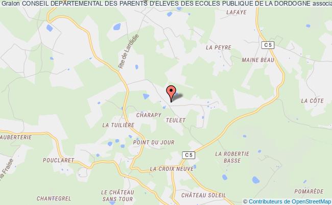 plan association Conseil Departemental Des Parents D'eleves Des Ecoles Publique De La Dordogne SANILHAC