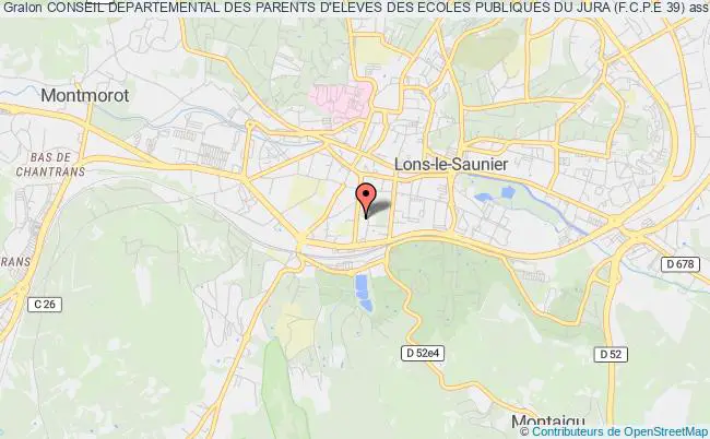 plan association Conseil Departemental Des Parents D'eleves Des Ecoles Publiques Du Jura (f.c.p.e 39) Lons-le-Saunier