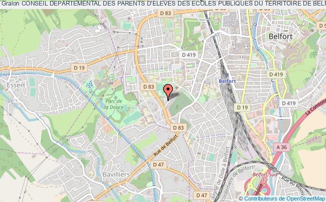 plan association Conseil Departemental Des Parents D'eleves Des Ecoles Publiques Du Territoire De Belfort (fcpe) Belfort
