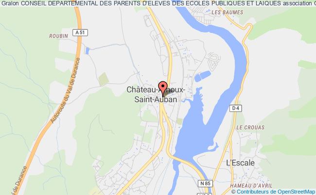 plan association Conseil Departemental Des Parents D'eleves Des Ecoles Publiques Et Laiques Château-Arnoux-Saint-Auban