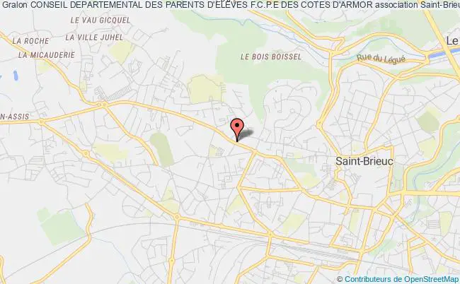 plan association Conseil Departemental Des Parents D'eleves F.c.p.e Des Cotes D'armor Saint-Brieuc