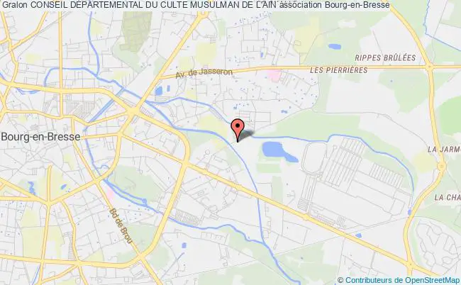 plan association Conseil DÉpartemental Du Culte Musulman De L'ain Bourg-en-Bresse
