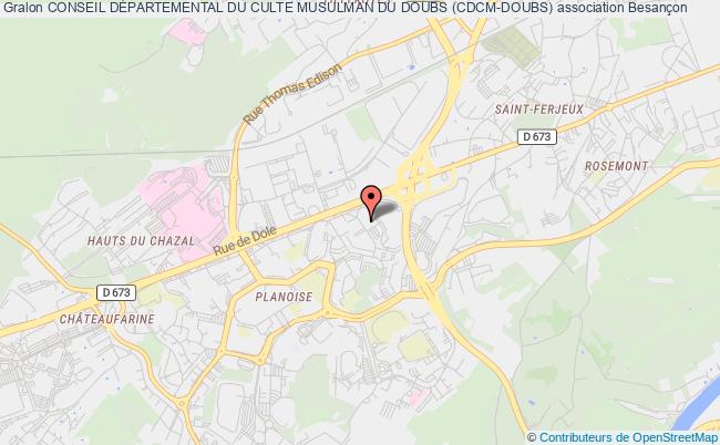 plan association Conseil DÉpartemental Du Culte Musulman Du Doubs (cdcm-doubs) Besançon