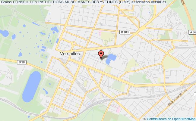 plan association Conseil Des Institutions Musulmanes Des Yvelines (cimy) Versailles