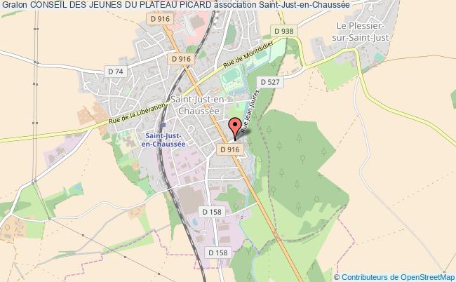 plan association Conseil Des Jeunes Du Plateau Picard Saint-Just-en-Chaussée
