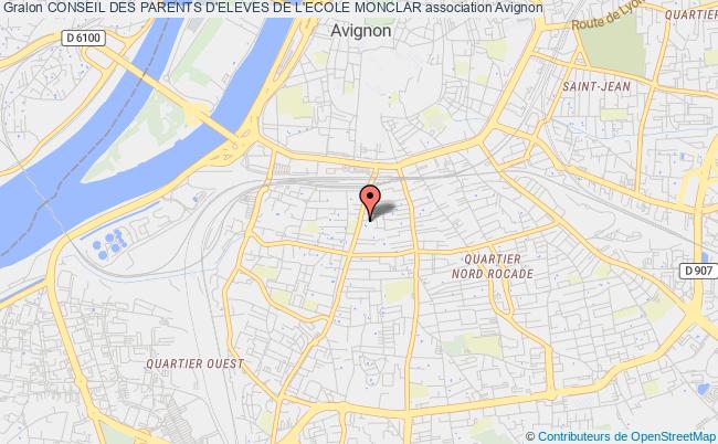 plan association Conseil Des Parents D'eleves De L'ecole Monclar Avignon