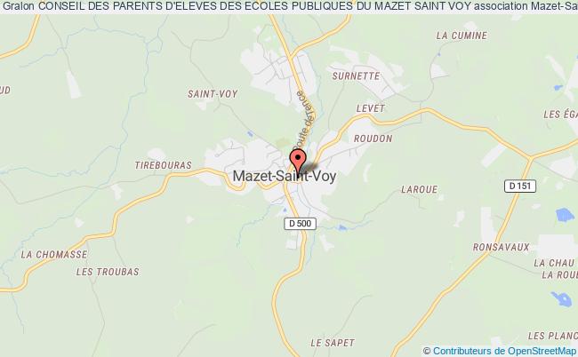 plan association Conseil Des Parents D'eleves Des Ecoles Publiques Du Mazet Saint Voy Mazet-Saint-Voy