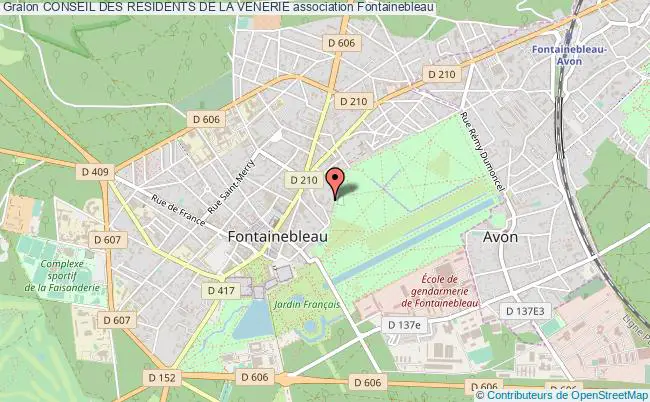 plan association Conseil Des Residents De La Venerie Fontainebleau