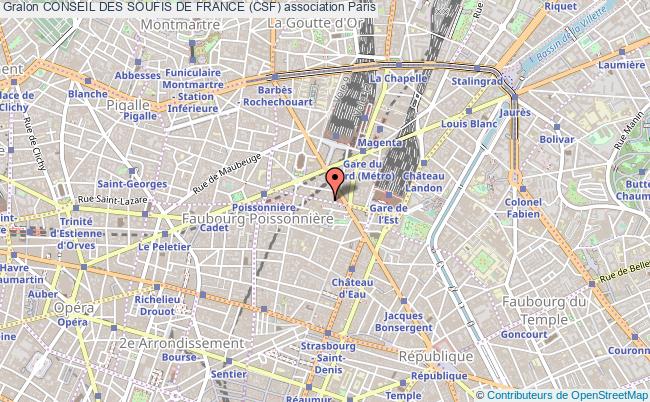 plan association Conseil Des Soufis De France (csf) Paris