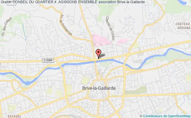 plan association Conseil Du Quartier 4 .agissons Ensemble Brive-la-Gaillarde