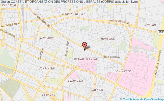 plan association Conseil Et Organisation Des Professions Liberales (corps) Lyon 3e Arrondissement