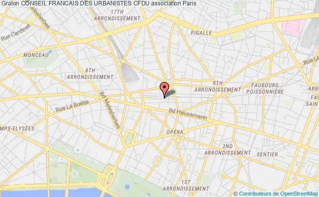 plan association Conseil Francais Des Urbanistes Cfdu Paris